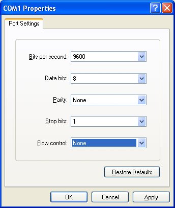 Скорее всего, последовательный порт на вашем компьютере является COM1