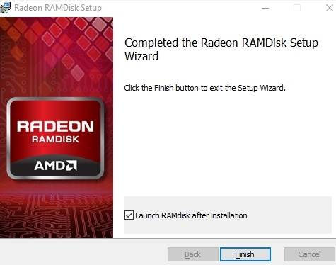 Якщо Ви хочете вибрати папку для установки, поруч є кнопка Advanced - вона дозволить вибрати куди ставити Radeon RAMDisk (поки тільки програму, не сам диск)
