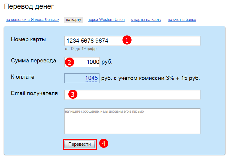 При цьому, при знятті грошей з гаманця Яндекс буде утримуватися комісія 3% + 15 рублів