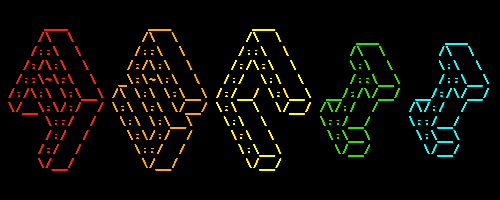По-третє, вся ASCII графіка буває або двуцветной, або кольоровий, аж до використання TRUE COLOR